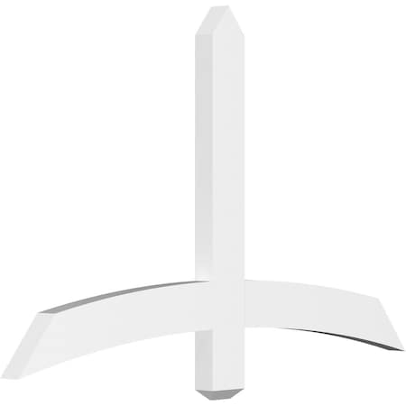 Ekena Millwork Bellingham Architectural Grade PVC Gable Bracket, 48"W x 30"H x 2"D x 4"F, 15/12 Pitch GBP048X30X0204BEL00